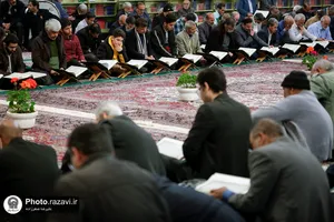 ترتیل خوانی قرآن کریم در حرم مطهر رضوی