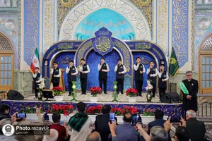 حال و هوای حرم مطهر رضوی در شب نیمه شعبان