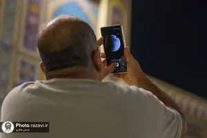 ماه گرفتگی در آسمان حرم مطهر امام رضا علیه السلام