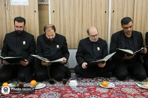مجلس گرامیداشت شهدای سانحه هوایی رئیس جمهور از سوی دربانان حرم مطهر رضوی