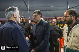 بازدید قائم مقام تولیت آستان قدس رضوی از مواکب خدمت رسان به زائرین پیاده