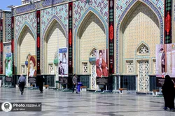 Visual narrative of Martyred Leader in Imam Reza shrine Kowsar courtyard