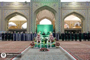 آیین تعویض پرچم گنبد و پوش ضریح مطهر حضرت رضا علیه&zwnj;السلام به مناسبت حلول ماه ربیع&zwnj;الاول