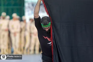 تشییع پیکر شهید غیرت &laquo;حمیدرضا الداغی&raquo; در حرم مطهر رضوی