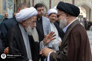 تشییع پیکر مرحوم سید جواد حجازی در حرم مطهر رضوی