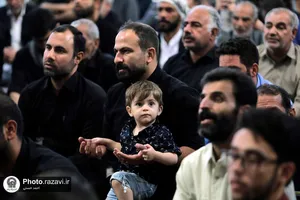 مراسم وداع با پیکر شهید سیدهاشم حسینی در حرم مطهر رضوی