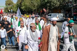 مراسم استقبال از کاروان پیاده مشهد تا کربلا