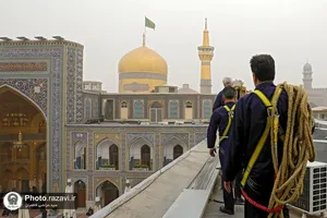 سیاه&zwnj;پوشی حرم مطهر رضوی در آستانه ماه محرم