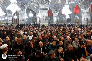 عزاداری ظهر شهادت حضرت زهرا(س) در حرم مطهر رضوی