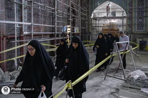  بازدید خواهران خدمه حرم مطهر رضوی از بخش&zwnj;های مختلف حرم امام رضا علیه&zwnj;السلام 