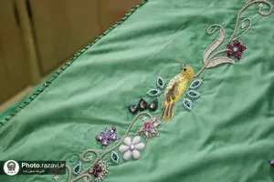 اهدای پوش جدید ضریح مطهرحضرت رقیه(س) توسط خادمان حرم رضوی