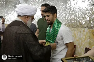دیدار اعضای تیم ملی کشتی آزاد بزرگسالان ایران با تولیت آستان قدس رضوی