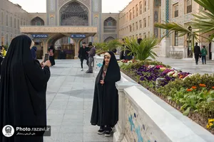 گل آرایی عیدانه حرم مطهر رضوی
