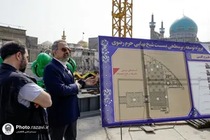 بازدید مهندسان معماری استان خراسان رضوی از پروژه های عمرانی حرم مطهر