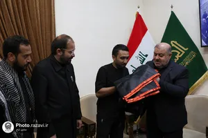 دیدار مسئولین موکب امام رضا علیه&zwnj;السلام در سامرا با تولیت حرم امامین عسکریین