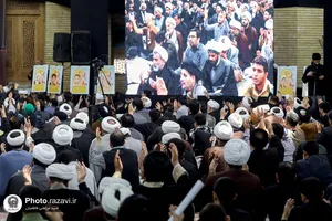 مراسم بزرگداشت شهدای سانحه هوایی رئیس جمهور و هیئت همراه در مشهد