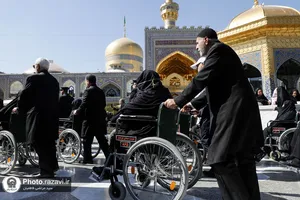 تشرف کاروان معین&zwnj;الضعفا به حرم مطهر رضوی
