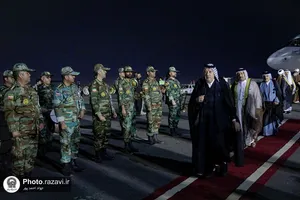 استقبال از شیوخ عشایر عراق در فرودگاه شهید هاشمی&zwnj;نژاد مشهد-۲
