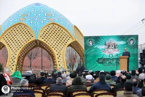 آیین رونمایی یادمان شهید گمنام زائرشهر رضوی