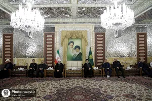 دیدار رئیس جمهور و جمعی از مسئولان کشوری و استانی با تولیت آستان قدس رضوی