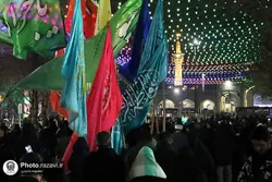 حرم مطهر رضوی به مناسبت میلاد حضرت جوادالائمه(ع) غرق در شادی و سرور شد 