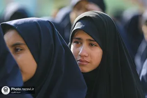حضور خدام حرم مطهر رضوی در دبیرستان دخترانه فرهنگیان مشهد
