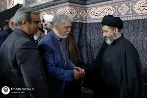 مراسم بزرگداشت چهلمین روز تدفین رهبر شهید انقلاب اسلامی در حرم مطهر رضوی