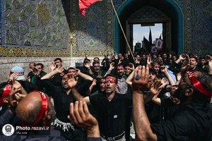 عزاداری روز تاسوعای حسینی در حرم مطهر رضوی