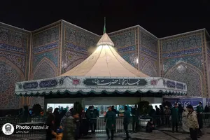 به صرف چای کنار حضرت
