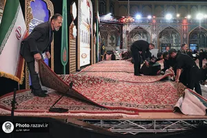 پشت&zwnj;صحنه برگزاری مراسم عزاداری سنتی &laquo;حسینیه حرم&raquo;