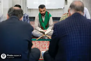 تقدیر از استاد سید مرتضی سادات فاطمی در حرم مطهر رضوی