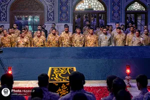 تجدید بیعت سربازان نیروهای مسلح با آرمان&zwnj;های رهبر شهید انقلاب