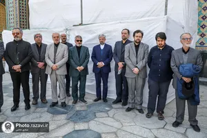 تشییع پیکر محمود فرشیدی در حرم مطهر رضوی