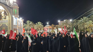 مراسم تجدید بیعت با مقام معظم رهبری در حرم مطهر حضرت حسین بن موسی الکاظم (ع) برگزار شد