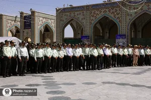 تشییع پیکر شهید مهدی گلشاهی در حرم مطهر رضوی