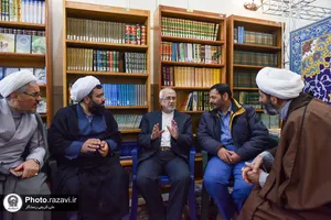نمایشگاه کتاب در مقبره شیخ طبرسی حرم مطهر رضوی