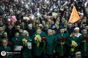 گلباران حرم مطهر رضوی در شب میلاد جوادالائمه(علیه&zwnj;السلام)