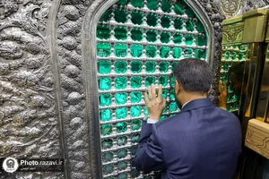 تشرف استاندار نجف اشرف به حرم مطهر رضوی