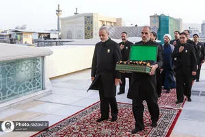 آیین اذن عزای ماه محرم در حرم مطهر رضوی-1