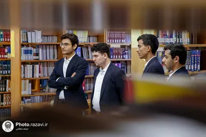 حضور دانش&zwnj;آموزان افتخارآفرین تیم ملی المپیاد هوش مصنوعی در دبیرستان و دانشگاه امام رضا علیه&zwnj;السلام 