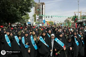 گلباران حرم مطهر رضوی در روز میلاد حضرت معصومه سلام الله علیها