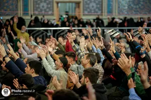 عزاداری شام شهادت موسی بن جعفر(علیه السلام) در حرم مطهر رضوی