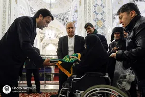 تشرف جمعی از روشندلان استان مازندران به حرم مطهر رضوی
