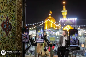 حال و هوای حرم مطهر رضوی در شب نیمه شعبان