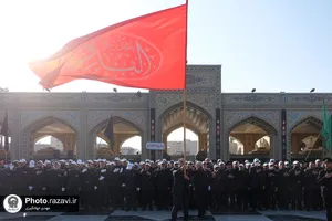 عزاداری خدام در روز شهادت امام رضا علیه السلام