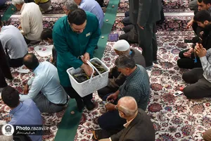 توزیع 8هزار گل متبرک حرم مطهر رضوی