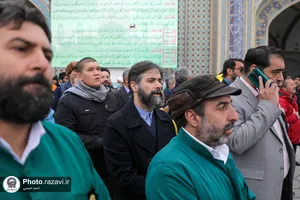 تشییع پیکر شهرام عبدلی در حرم مطهر رضوی
