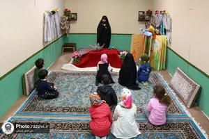 هیئت کبوترانه در رواق کودک حرم مطهر رضوی