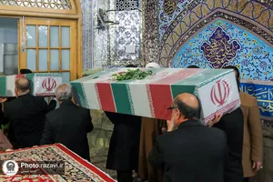 وداع با شهدای گمنام دفاع مقدس در حرم مطهر رضوی