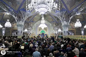 مراسم سالروز پیروزی انقلاب اسلامی در حرم مطهر رضوی